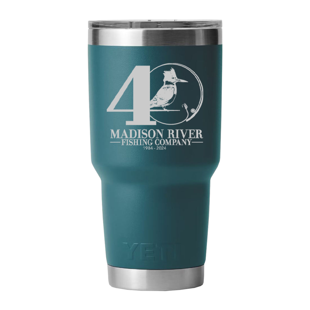 YETI MRFC 40th Logo Rambler 30 oz Tumbler MS Agave Teal - Madison River Fishing Company