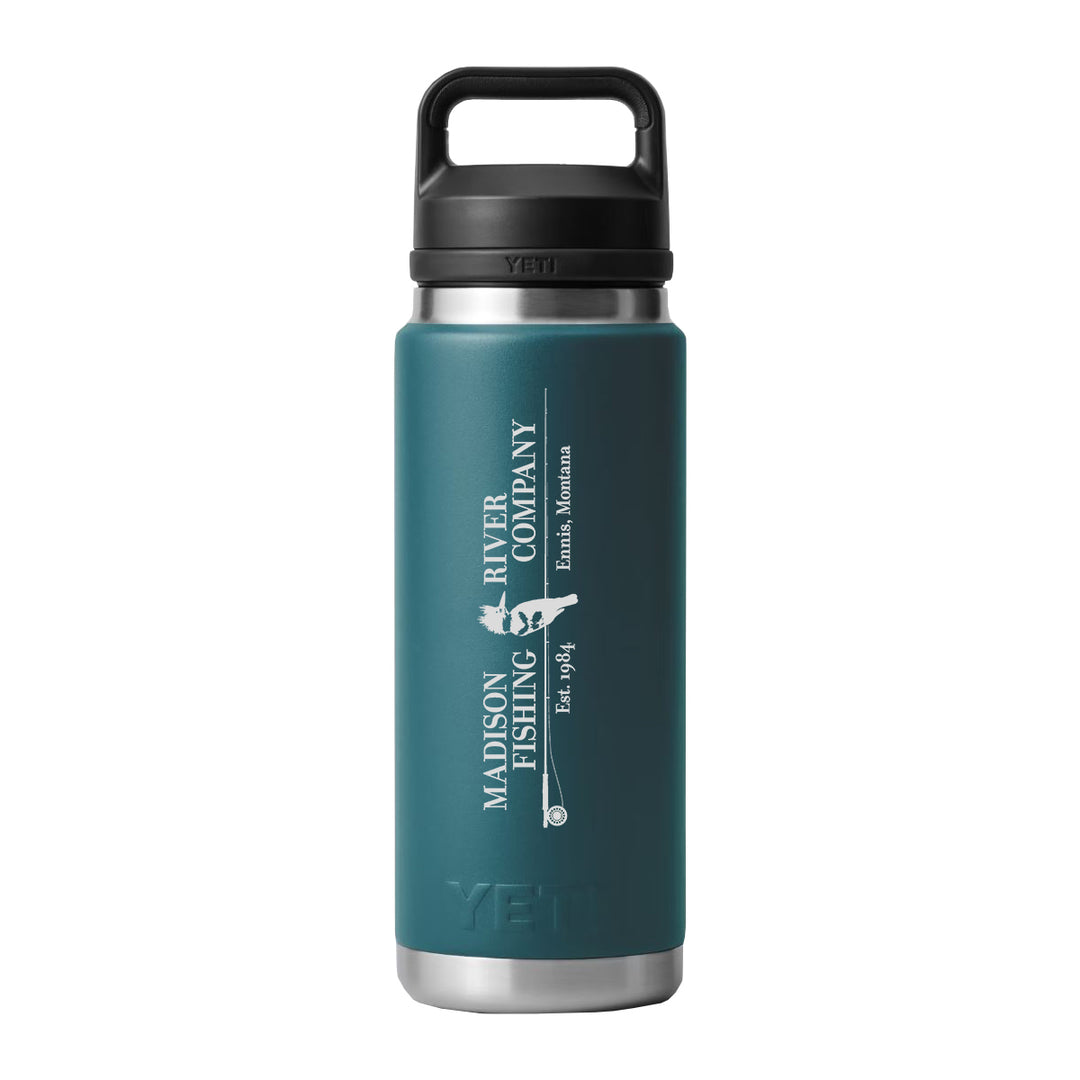 YETI MRFC Logo Rambler 26 oz Bottle Chug Agave Teal - Madison River Fishing Company