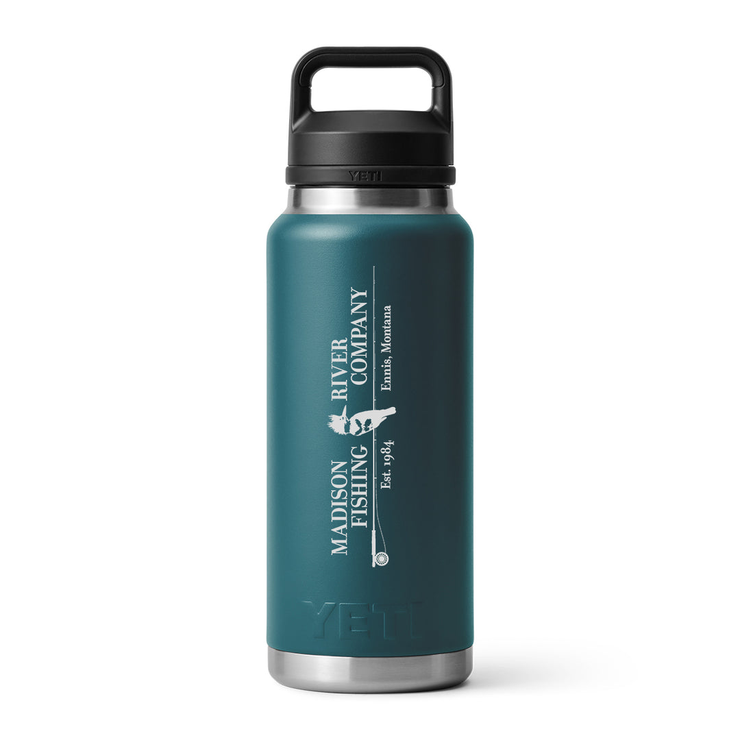 YETI MRFC Logo Rambler 36 oz Bottle Chug Agave Teal - Madison River Fishing Company