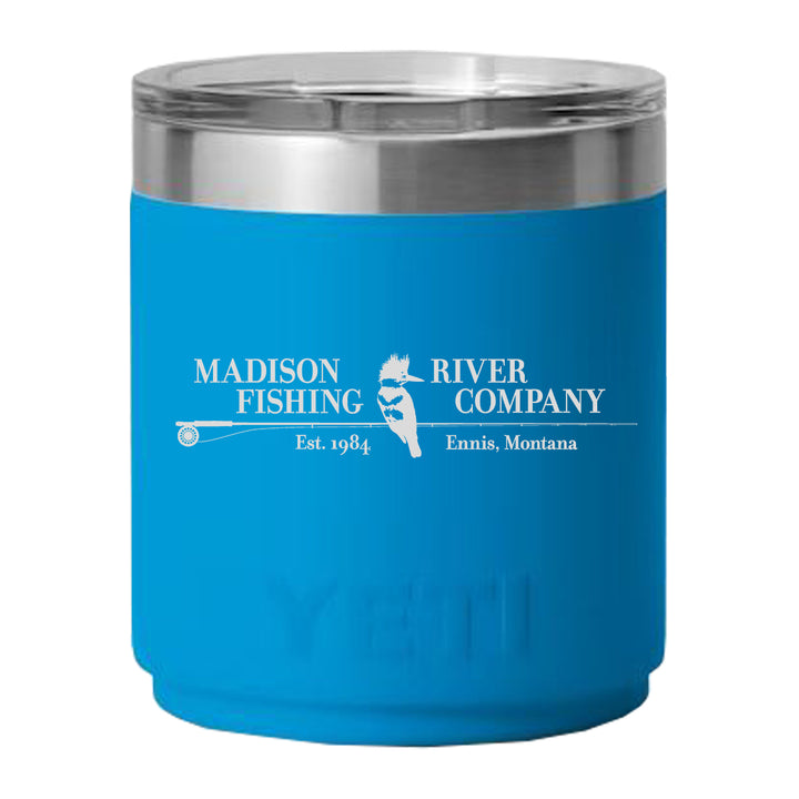 YETI MRFC logo Rambler 10 oz Lowball 2.0 MS Big Wave Blue - Madison River Fishing Company