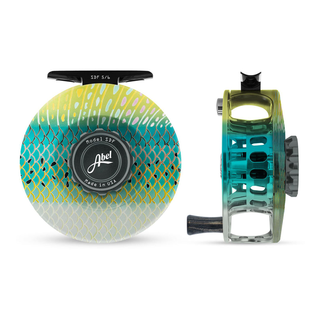 Abel SDF Reel 5/6 Solid Grayling, Slate Gray Drag Knob with Ebony Handle - Madison River Fishing Company