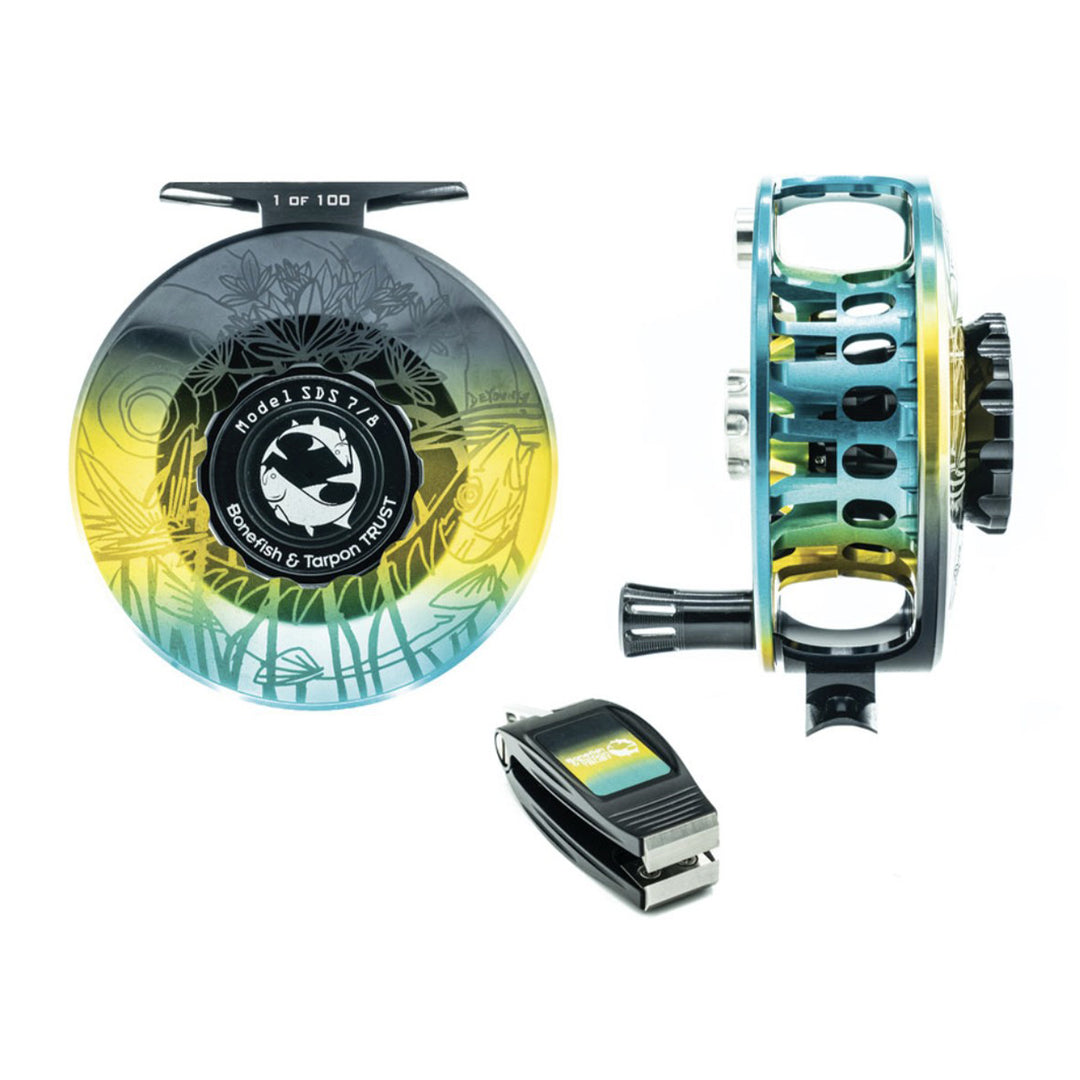 abel sds 7 8 fly reel Abel SDS 7/8 Limited Edition Bonefish & Tarpon Trust Reel w/ Nipper #8/100