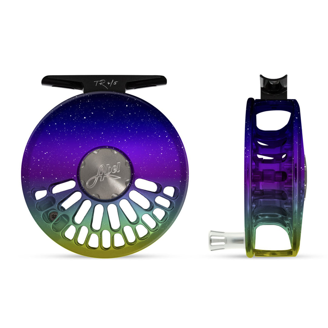 Abel TR Reel 4/5 Northern Lights Fade with Platinum Handle