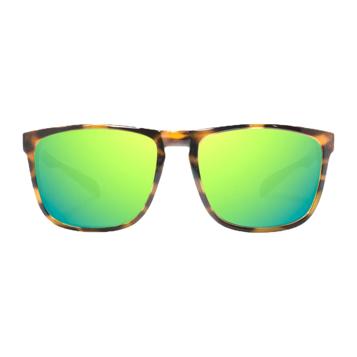 Bajio Calda Sunglasses Brown Tortoise Gloss Green Mirror - Madison River Fishing Company