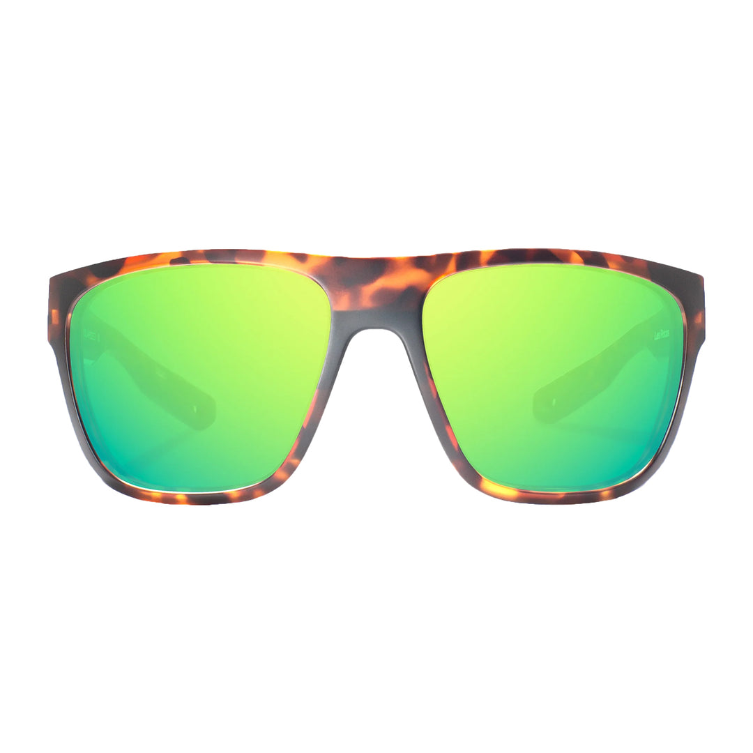 Bajio Las Rocas Sunglasses Brown Tortoise Matte Green Mirror - Madison River Fishing Company