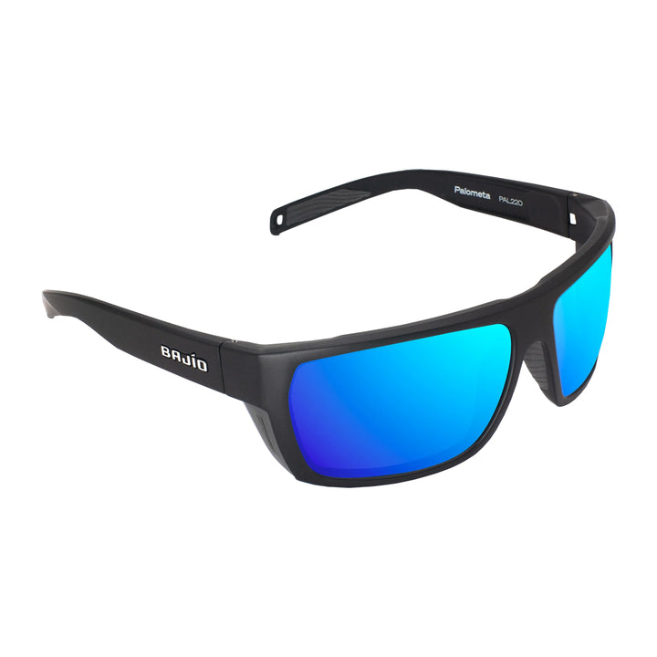 Bajio Palometa Sunglasses Black Matte Blue Mirror - Madison River Fishing Company