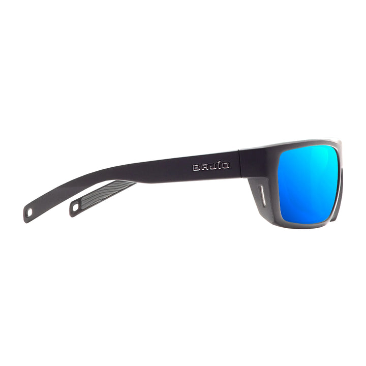 Bajio Palometa Sunglasses Black Matte Blue Mirror - Madison River Fishing Company