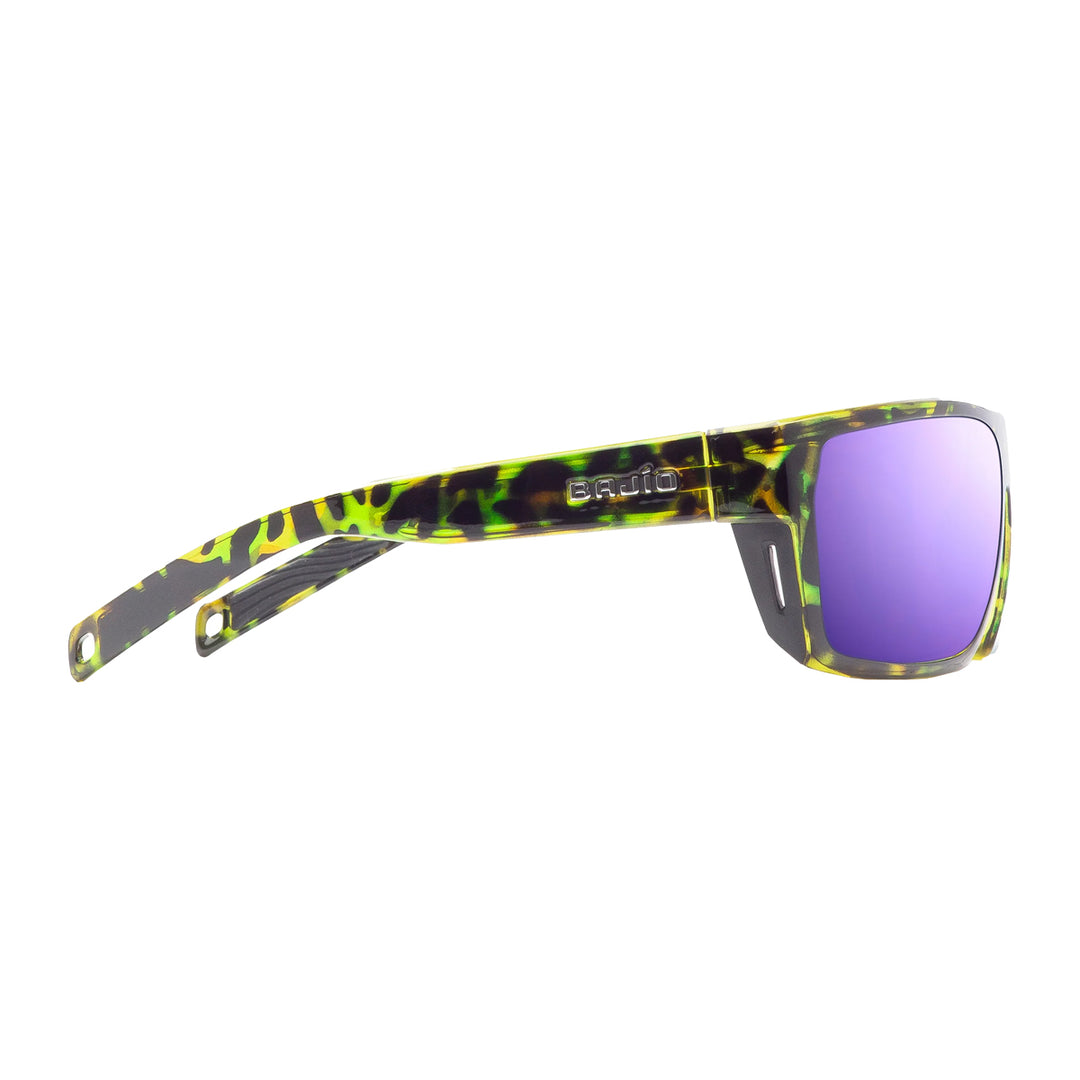 Bajio Palometa Sunglasses Green Rock Gloss Violet Mirror - Madison River Fishing Company