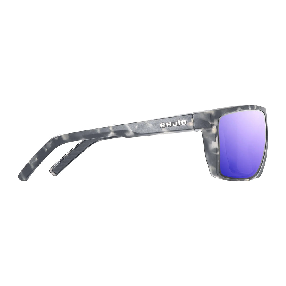 Bajio Toads Sunglasses Gray Rock Matte Violet Mirror