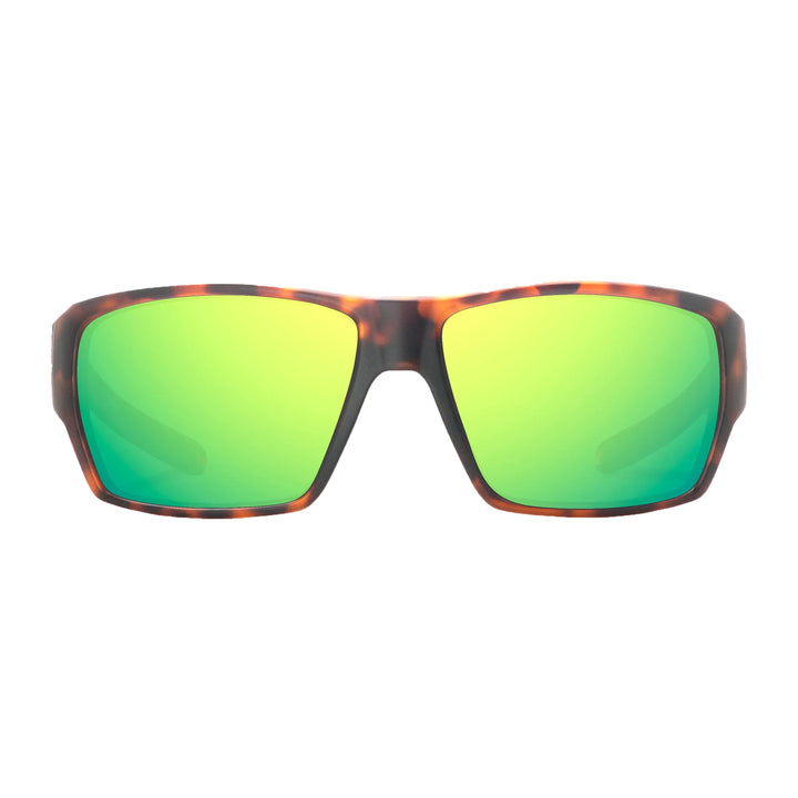 Bajio Vega Sunglasses Brown Tortoise Matte Green Mirror - Madison River Fishing Company
