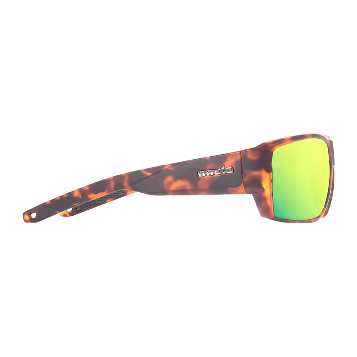 Bajio Vega Sunglasses Brown Tortoise Matte Green Mirror - Madison River Fishing Company