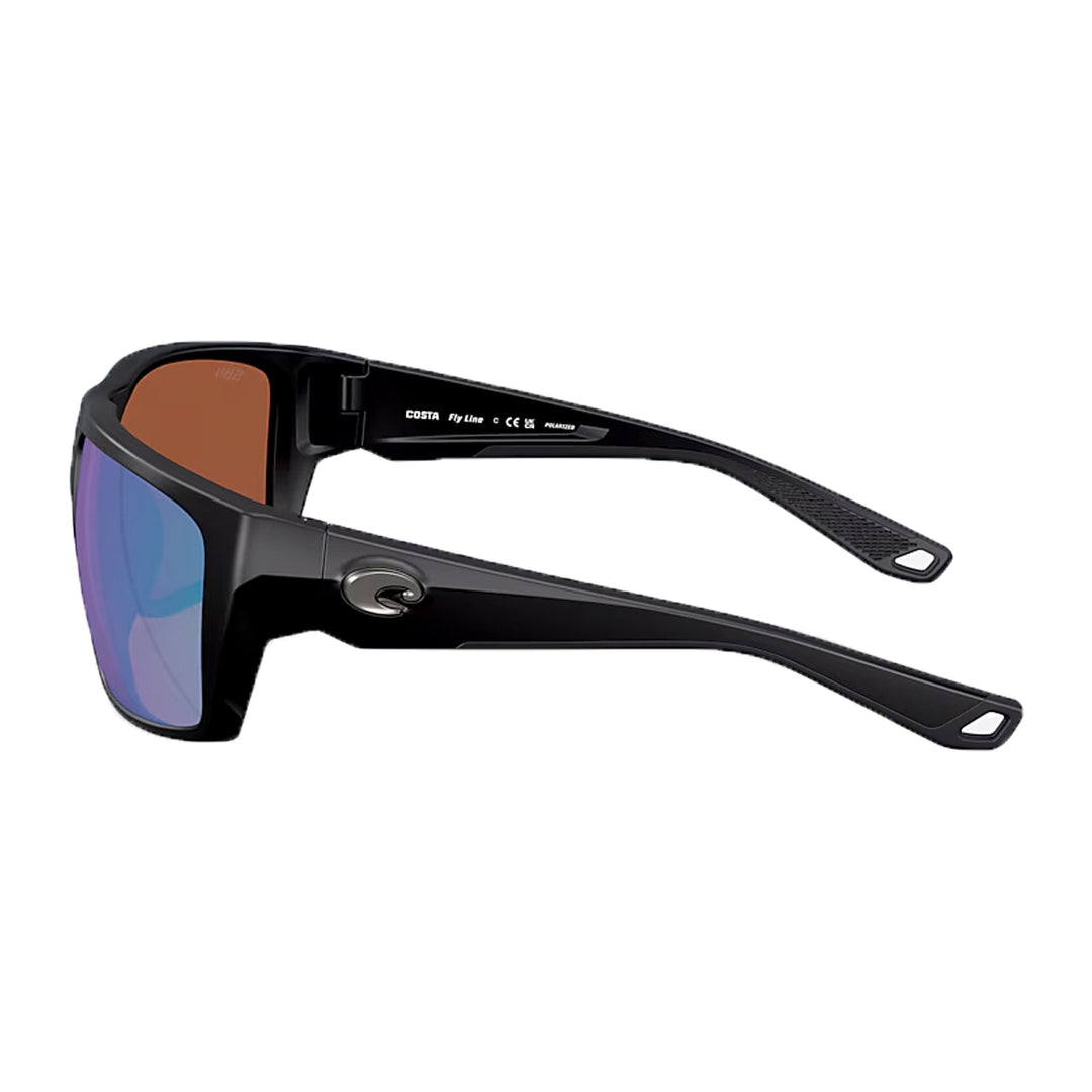 Costa Fly Line Sunglasses Matte Black Green Mirror 580P - Madison River Fishing Company