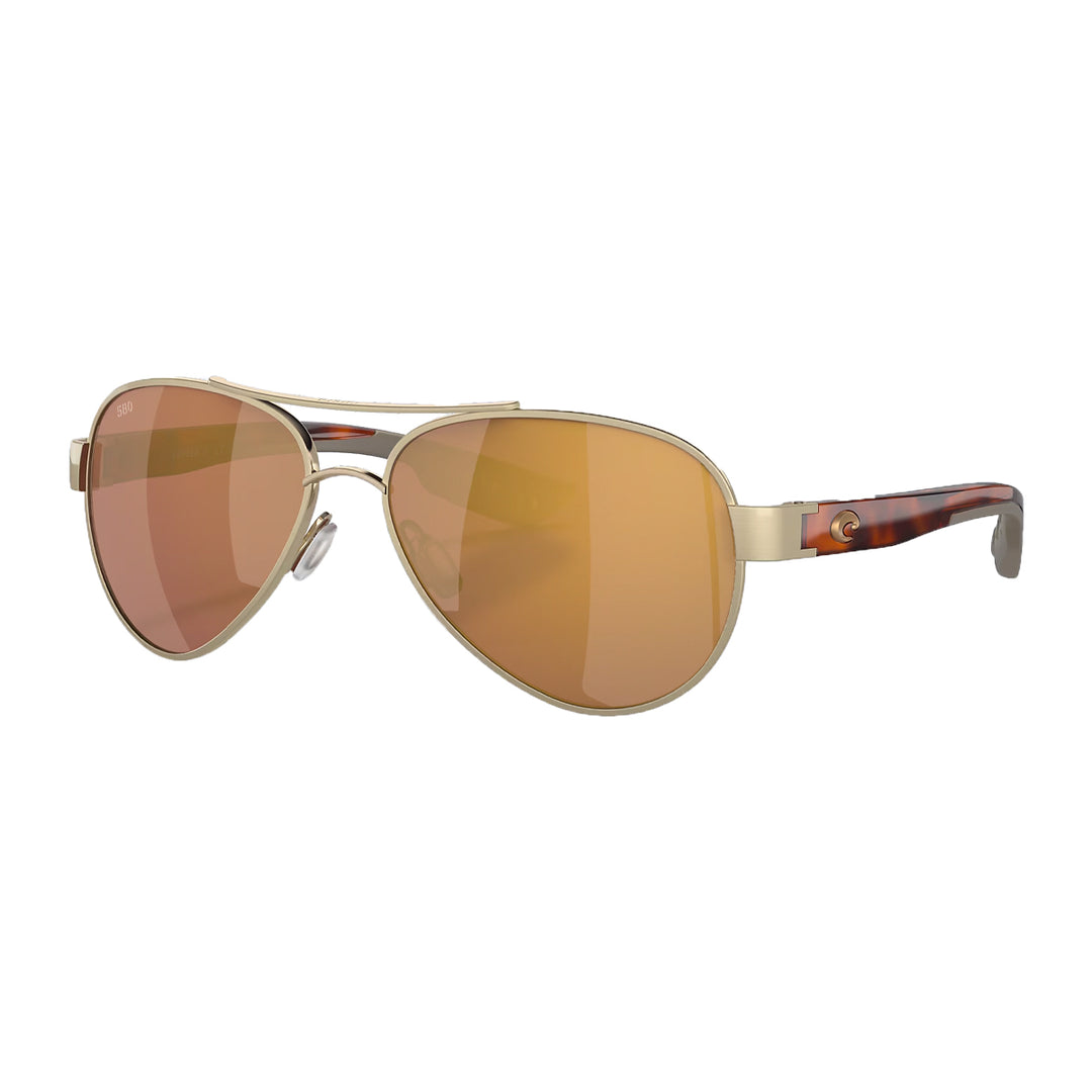 Costa Loreto Sunglasses Brushed Gold - Gold Mirror 580G