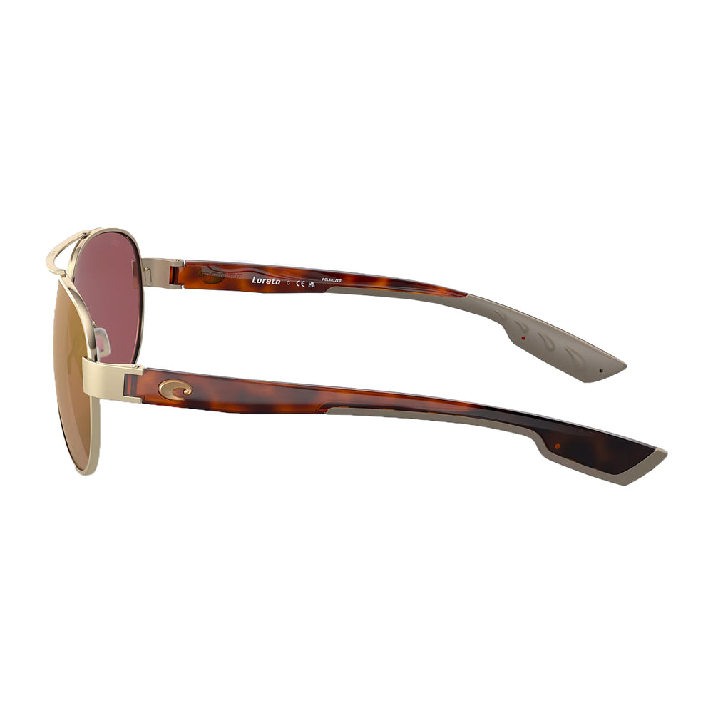 Costa Loreto Sunglasses Brushed Gold - Gold Mirror 580G