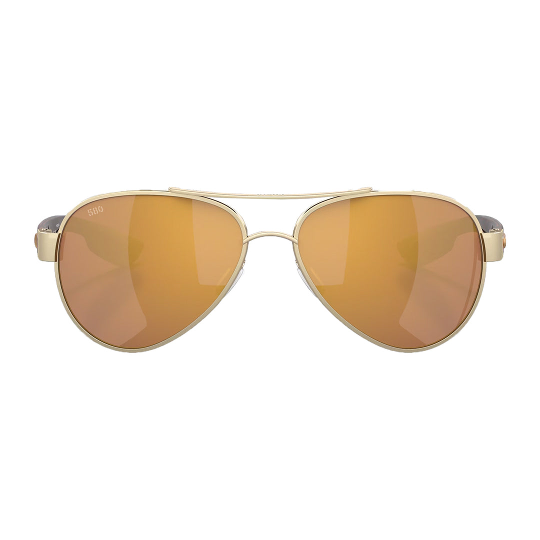 Costa Loreto Sunglasses Brushed Gold - Gold Mirror 580G - Madison River Fishing Company