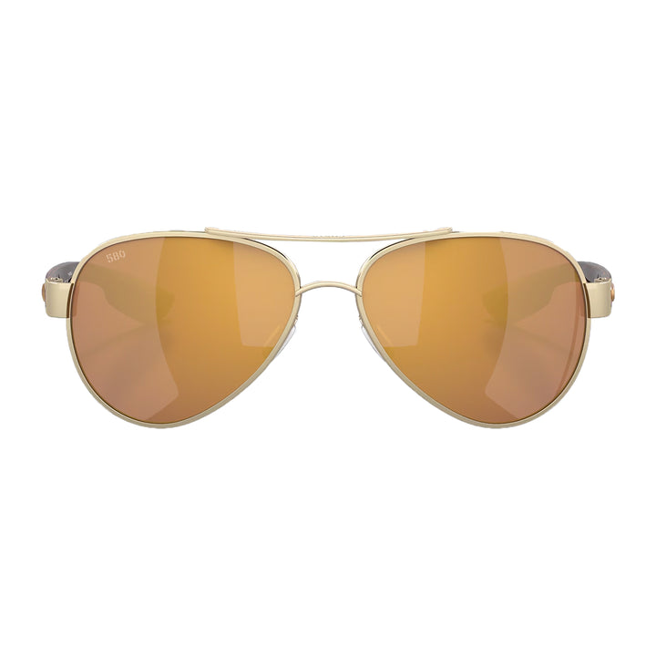 Costa Loreto Sunglasses Brushed Gold - Gold Mirror 580G - Madison River Fishing Company