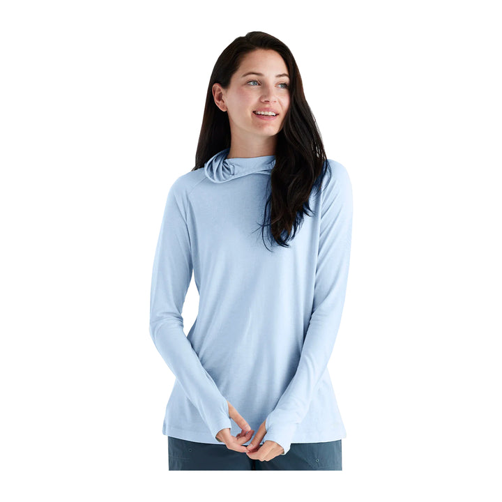 Free Fly Women's Bamboo Lightweight Hoodie II Clear Sky - Madison River Fishing Company
