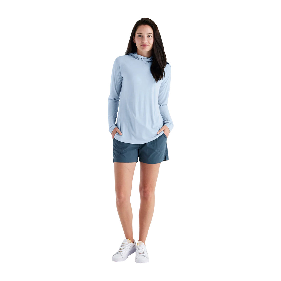 Free Fly Women's Bamboo Lightweight Hoodie II Clear Sky - Madison River Fishing Company