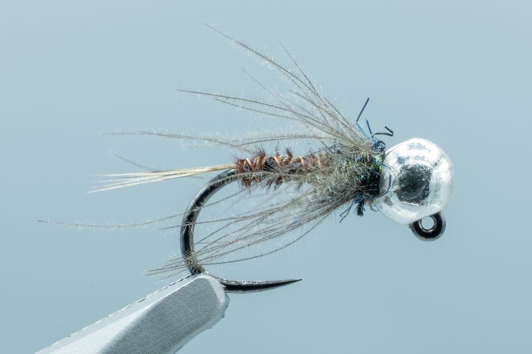 barb less fishing lure CDC PT Jig Silver Barbless #16