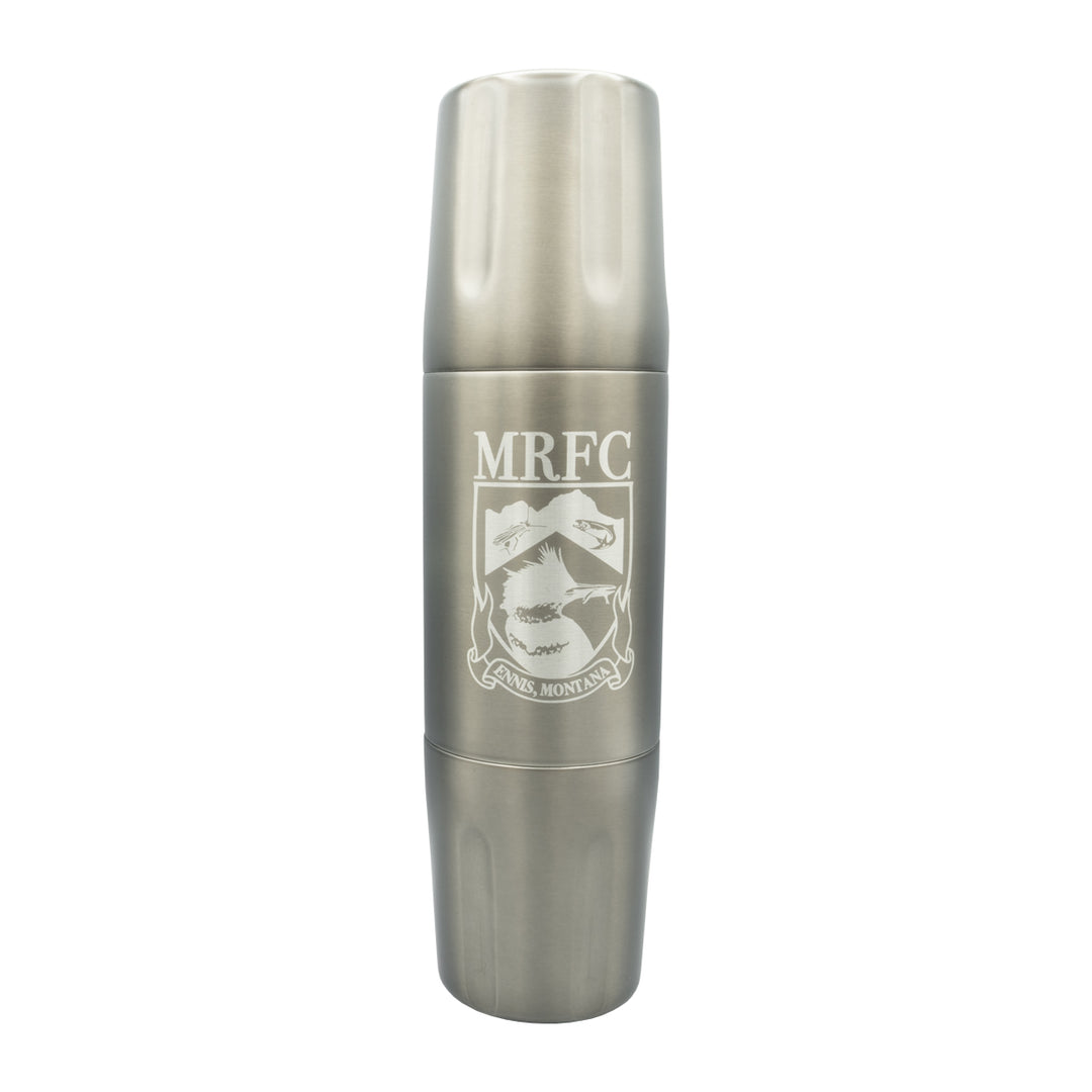 High Camp Flasks MRFC Badge Logo Firelight Flask 750mL (25.4oz.) Gunmetal