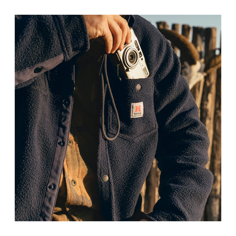 Howler Bros Allegheny Fleece Overshirt Dark Indigo