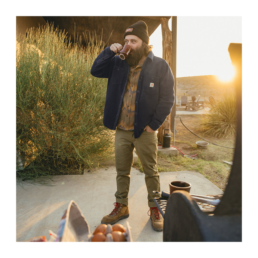 Howler Bros Allegheny Fleece Overshirt Dark Indigo - Madison River Fishing Company