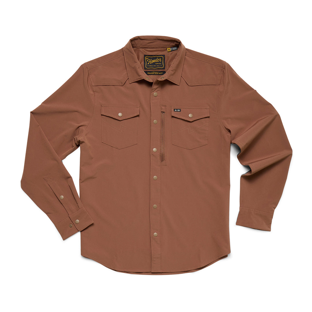 Howler Bros Emerger Tech Longsleeve Mink Brown