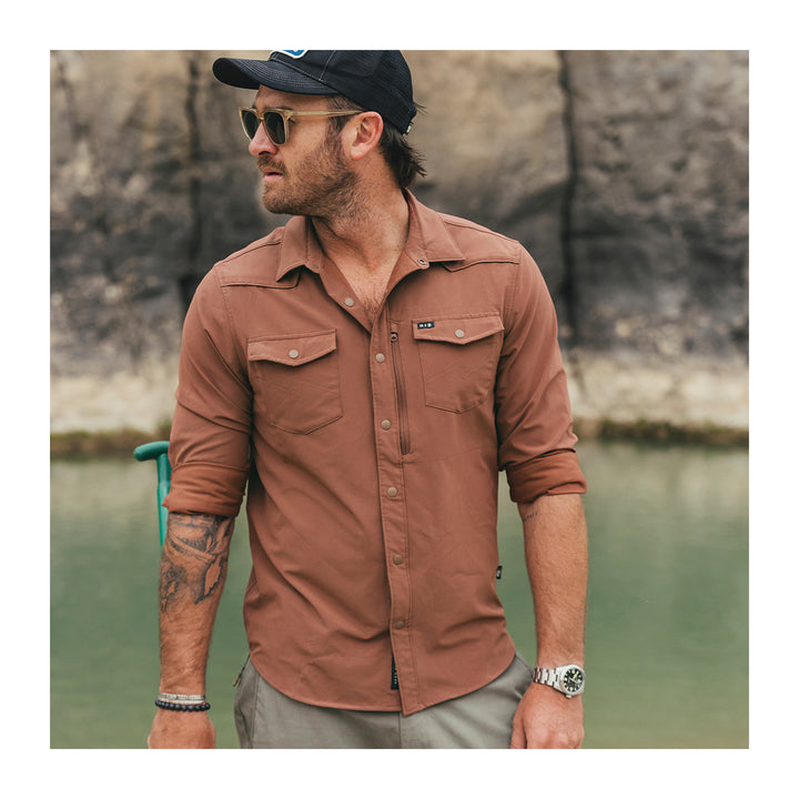 Howler Bros Emerger Tech Longsleeve Mink Brown - Madison River Fishing Company