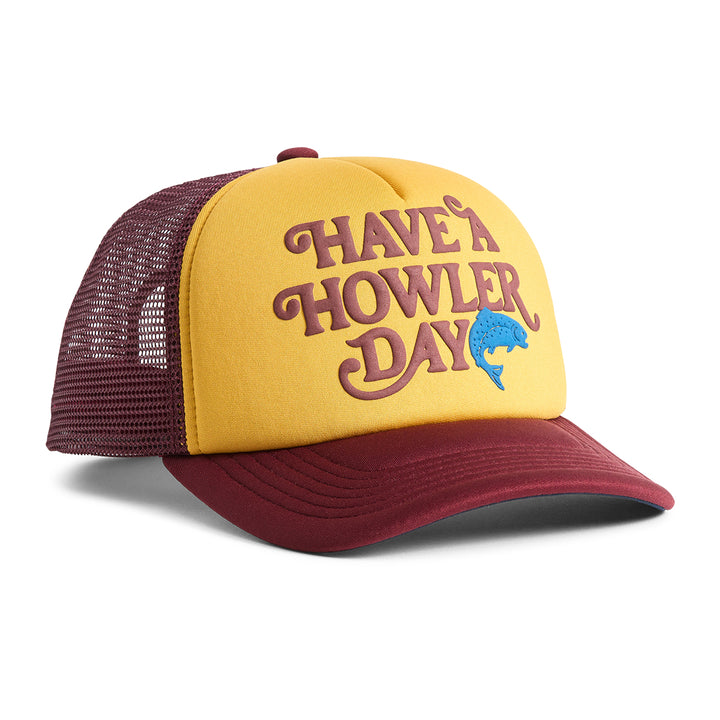 Howler Bros Foam Dome Have a Howler Day : Gold / Maroon - Madison River Fishing Company