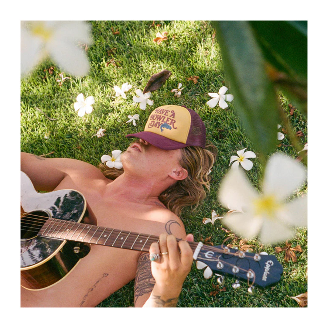 Howler Bros Foam Dome Have a Howler Day : Gold / Maroon - Madison River Fishing Company