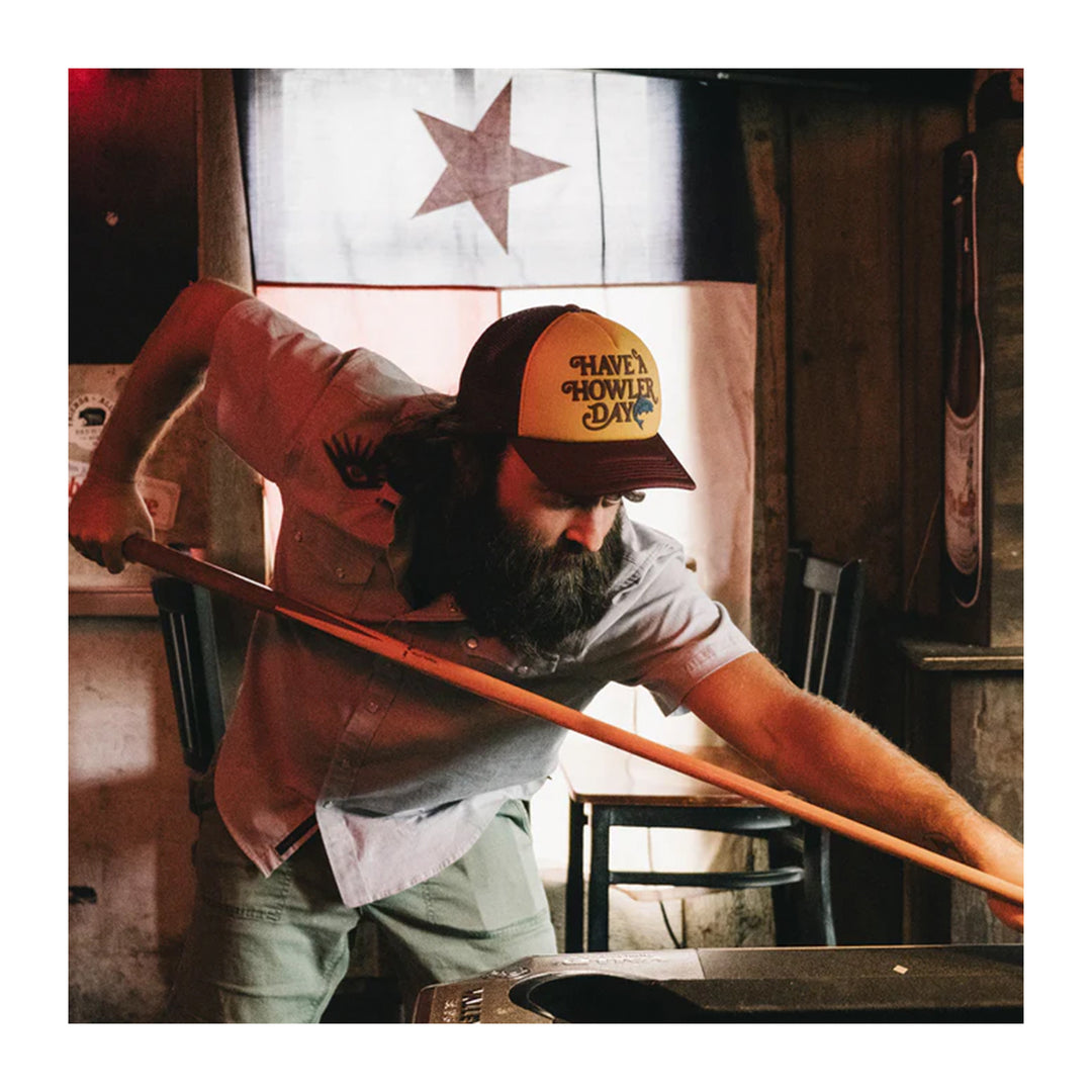 Howler Bros Foam Dome Have a Howler Day : Gold / Maroon - Madison River Fishing Company