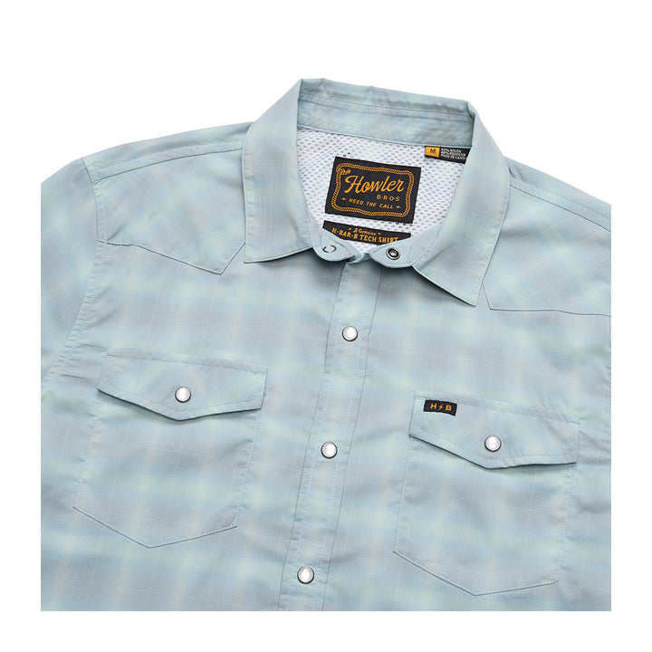 Howler Bros H Bar B Tech Longsleeve Kent Plaid : Iron Blue - Madison River Fishing Company