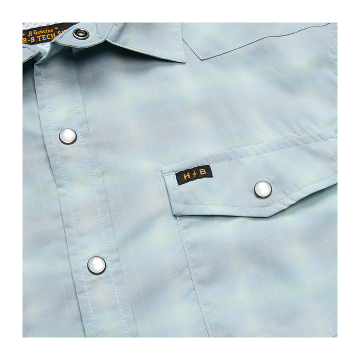 Howler Bros H Bar B Tech Longsleeve Kent Plaid : Iron Blue - Madison River Fishing Company