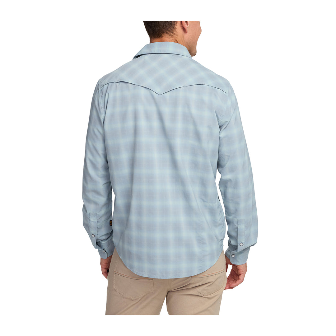 Howler Bros H Bar B Tech Longsleeve Kent Plaid : Iron Blue - Madison River Fishing Company