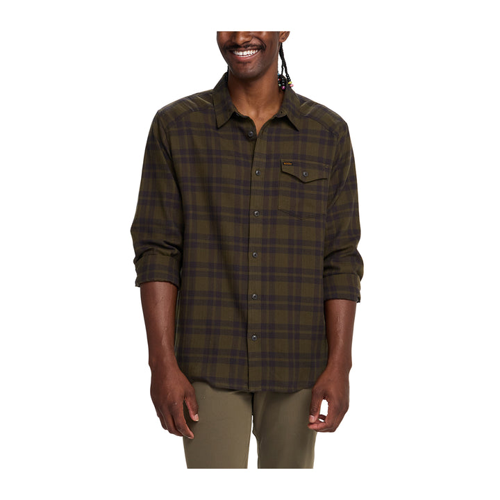 Howler Bros La Grange Lightweight Flannel Cohen Plaid : Dark Olive - Madison River Fishing Company