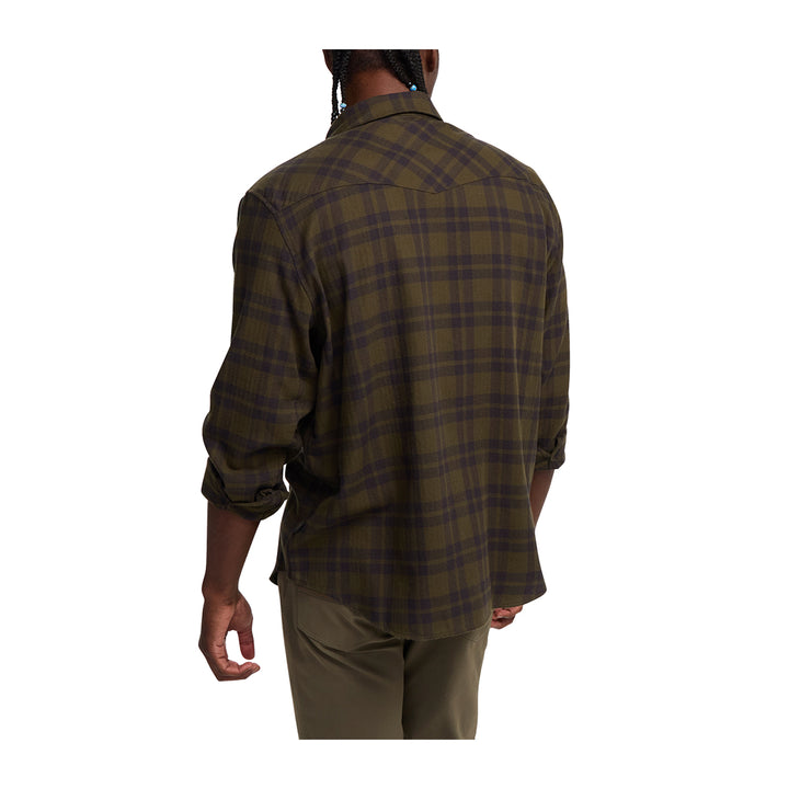 Howler Bros La Grange Lightweight Flannel Cohen Plaid : Dark Olive - Madison River Fishing Company