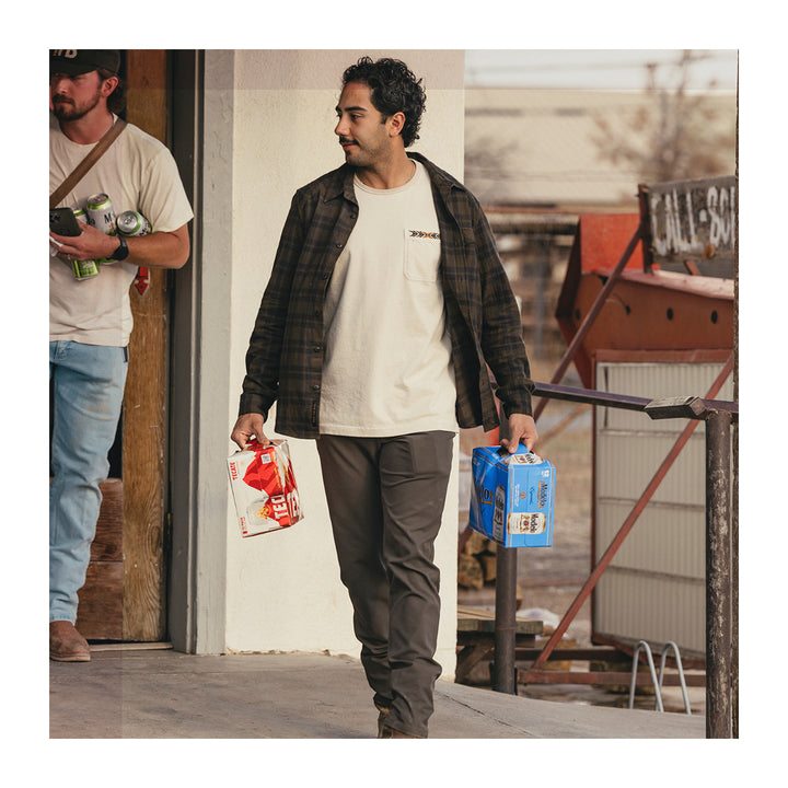 Howler Bros La Grange Lightweight Flannel Cohen Plaid : Dark Olive - Madison River Fishing Company