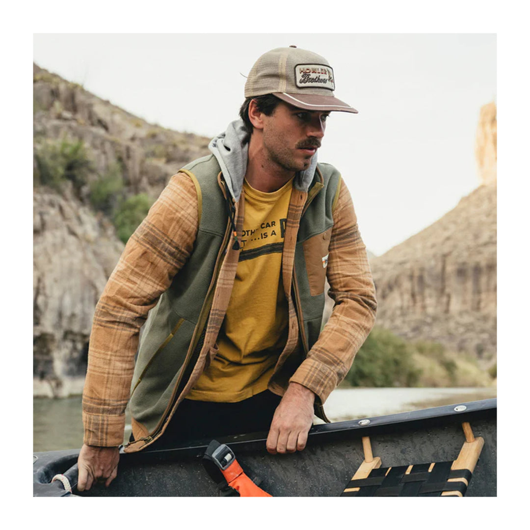 Howler Bros Unstructured Snapback Hats Feedstore : Osprey Prey : Khaki / Brown - Madison River Fishing Company