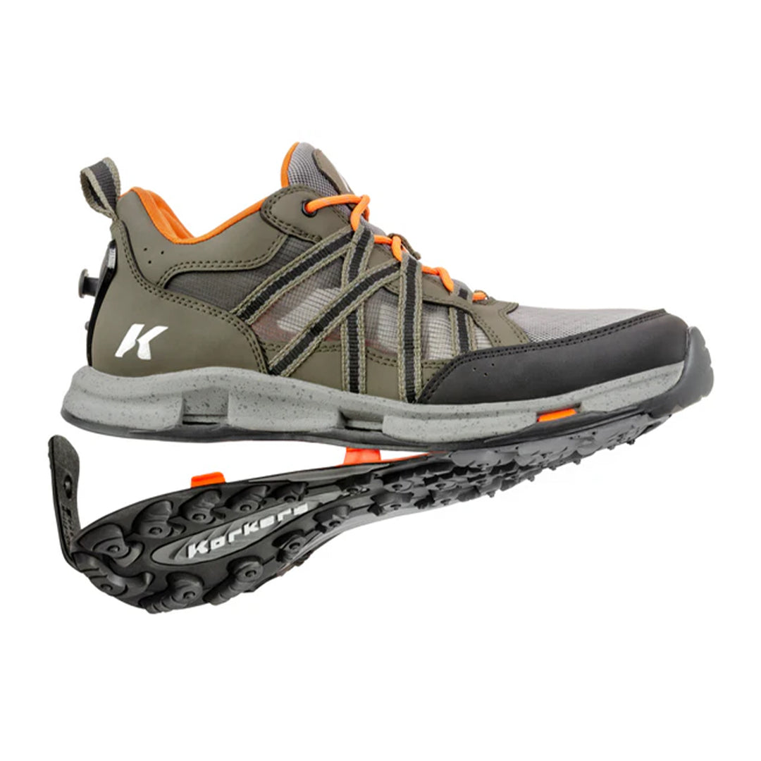 Korkers All Axis Shoe Green w/ TrailTrac Sole