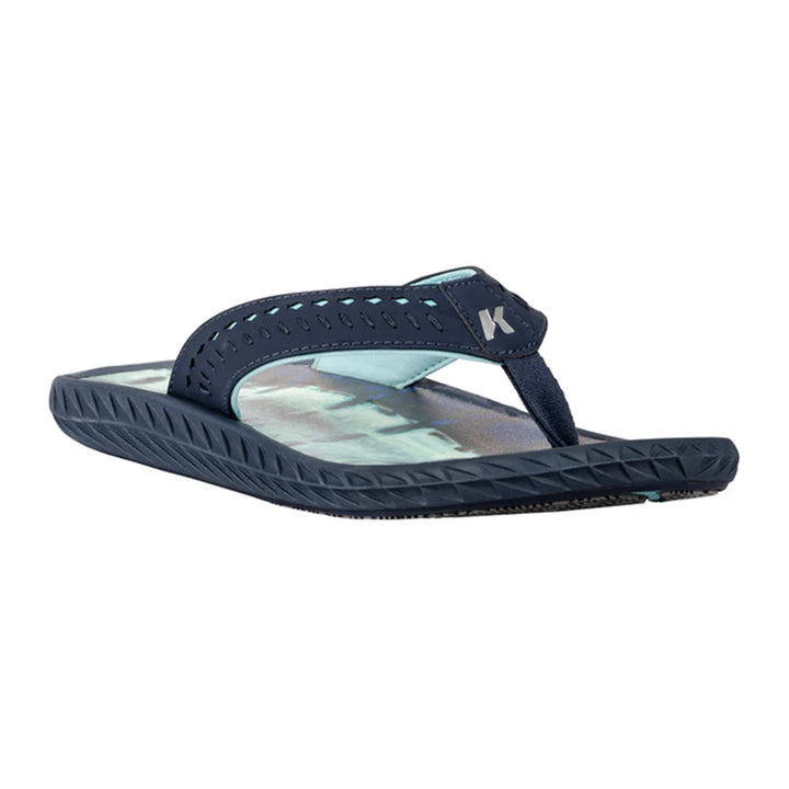 Korkers Fish Flip Marlin w/ Fixed Kling-On Deck Soles Blue - Madison River Fishing Company