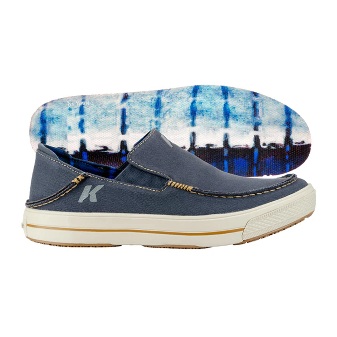 Korkers Fish Moc Marlin w/ Fixed Kling-On Deck Soles Blue