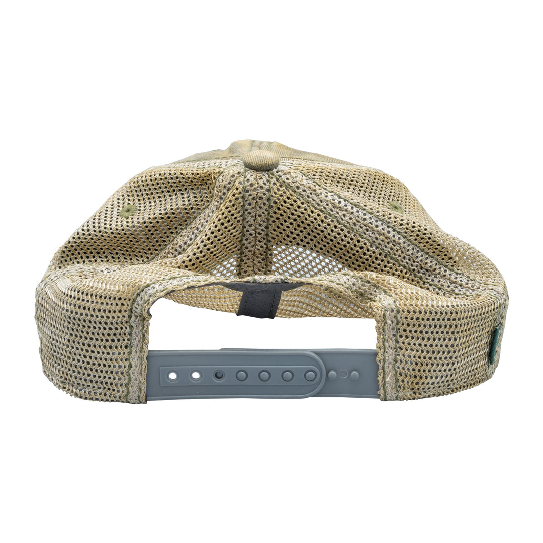 MRFC Logo Old Favorite Trucker Green Field Camo Java - Madison River Fishing Company