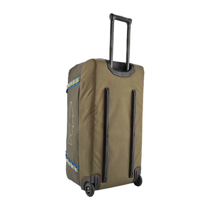 Patagonia Black Hole Wheeled Duffel 100L Basin Green w/Fitz Trout - Madison River Fishing Company