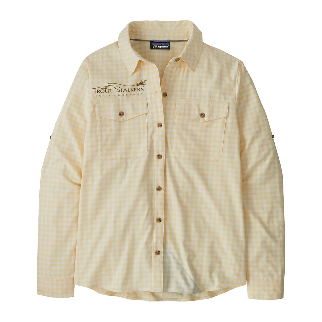Patagonia TS Logo Womens L/S Self Guided Sun Shirt North Fork: Buttercup Yellow