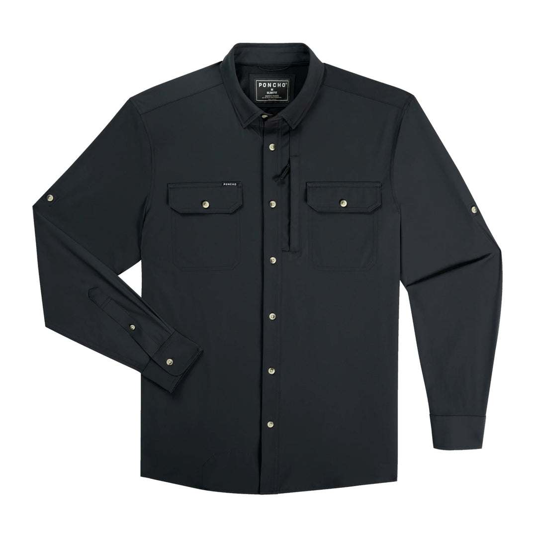 Poncho The Charro Western Tuff-Thread Shirt Regular Black (Jet Black)
