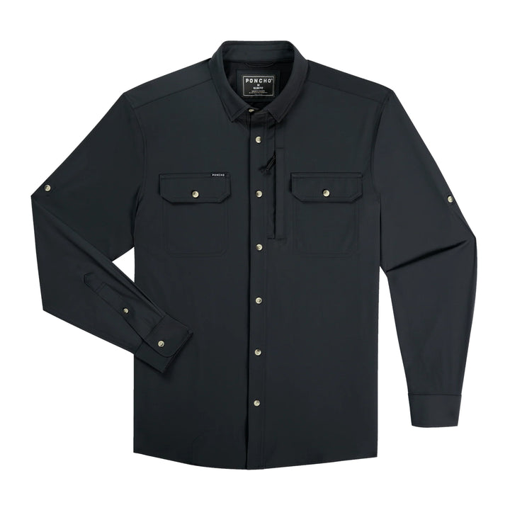 Poncho The Charro Western Tuff-Thread Shirt Regular Black (Jet Black)