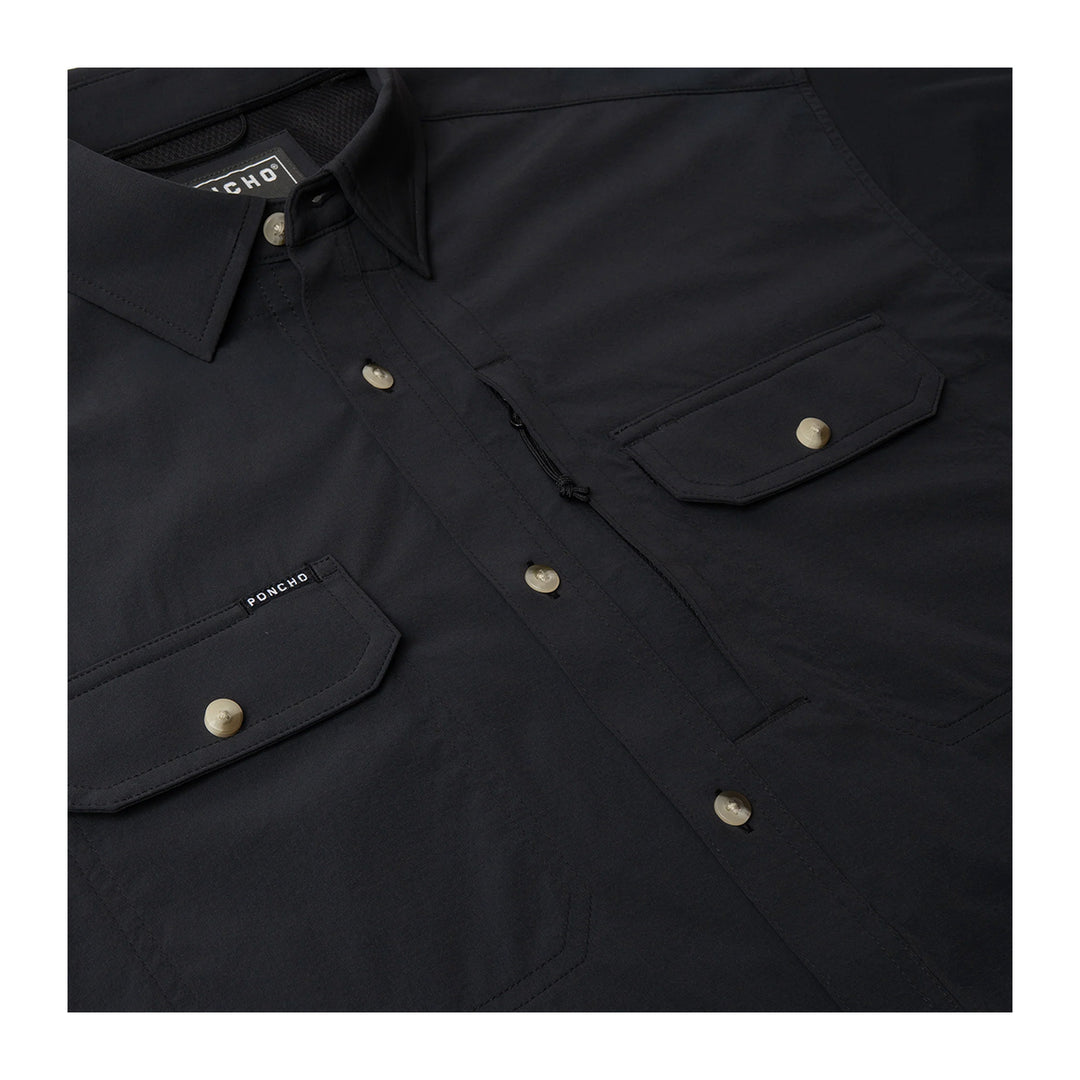 Poncho The Charro Western Tuff-Thread Shirt Regular Black (Jet Black)