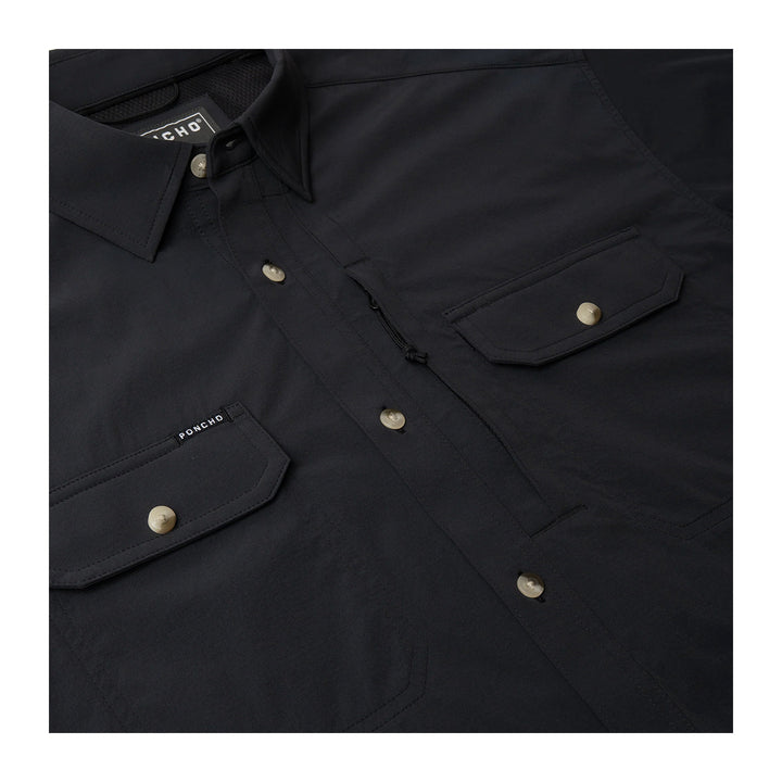 Poncho The Charro Western Tuff-Thread Shirt Regular Black (Jet Black)