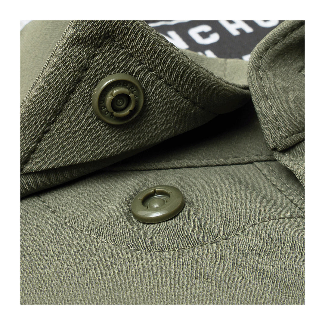 Poncho The Fence Stretcher Western Tuff-Thread Regular Shirt Olive (Four Leaf Clover)