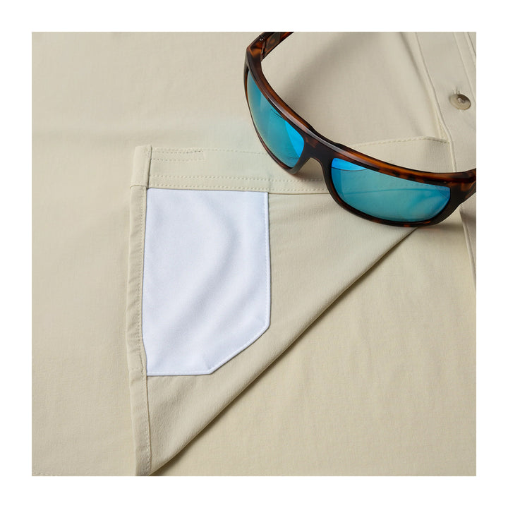 Poncho The Hebbronville Original Tuff-Thread Regular Shirt Tan // Patch: Blaze Orange